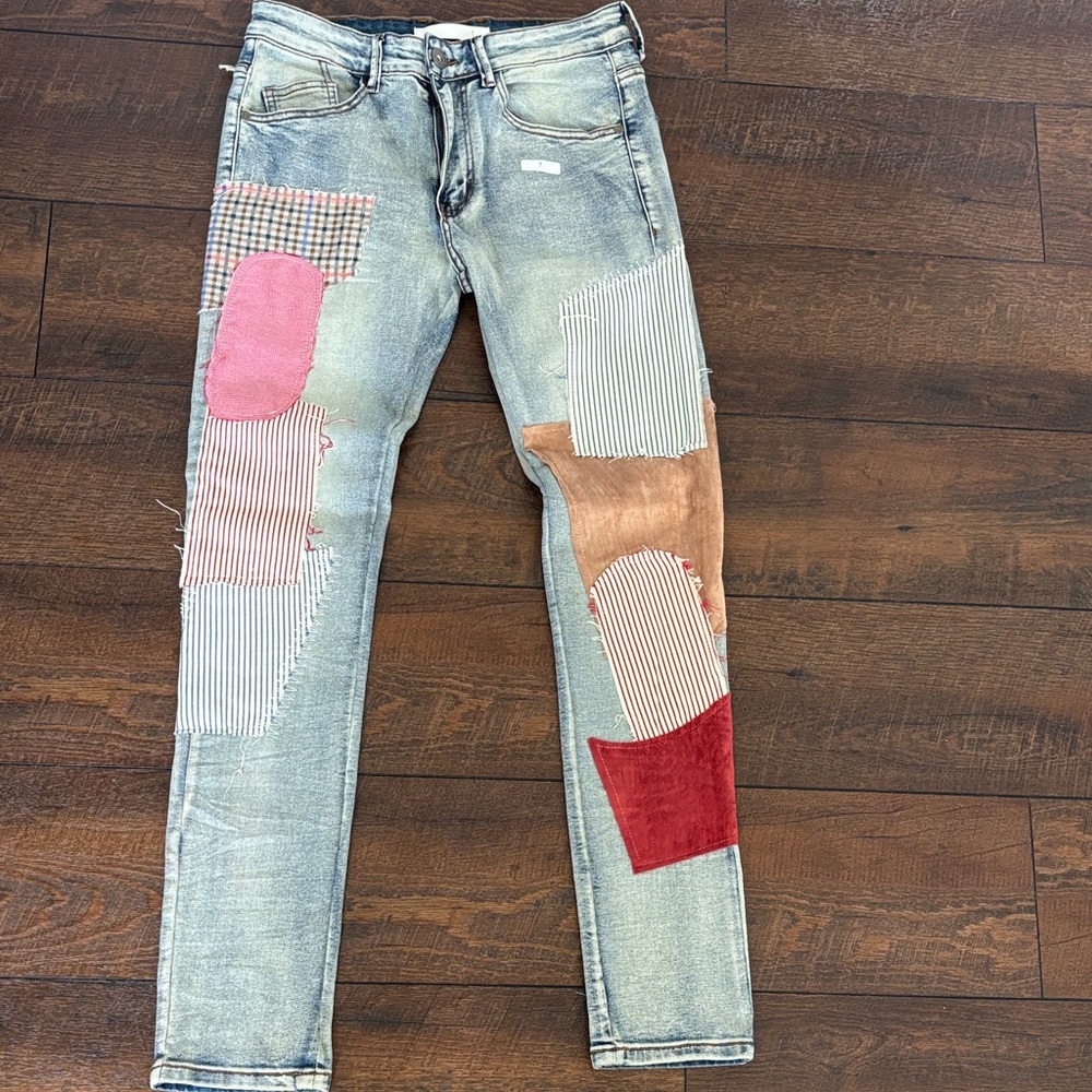 Patchwork Denim Jeans